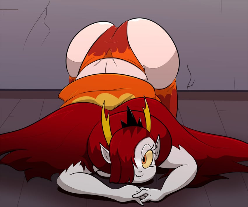 1girls 2018 ass bent_over big_ass dat_ass davidsanchan disney fang female_only hair_over_one_eye hekapoo looking_at_viewer naughty_face orange_eyes panties red_hair star_vs_the_forces_of_evil top-down_bottom-up twintails underwear white_skin