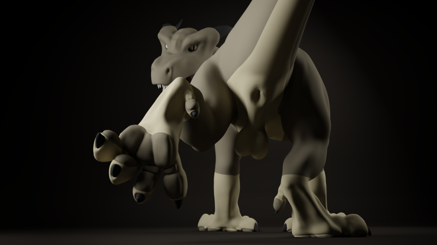 2018 3_toes 3d anthro blender claws dinosaur doublescale feet foot_focus macro male male_only micro paws reptile scalie soles toe_claws toes