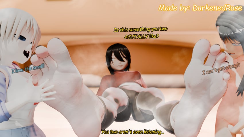 chainsaw_man commission darkenedrose feet feet_focus foot_fetish foot_focus hayase_nagatoro nayuta_(chainsaw_man) please_don&#039;t_bully_me,_nagatoro uzaki-chan_wa_asobitai! uzaki_hana