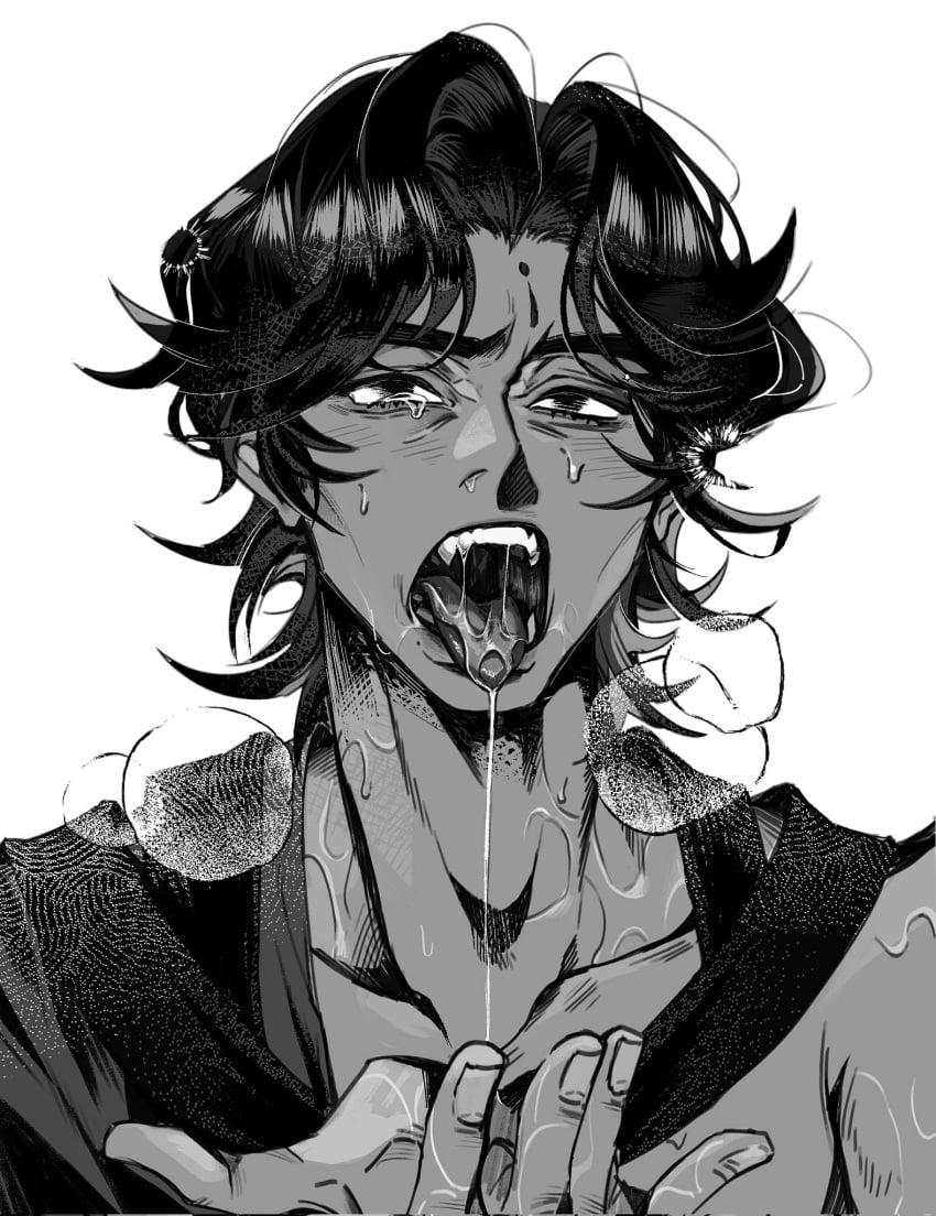 after_oral after_sex black_eyebrows black_hair blowjob brown_hair clothed clothed_sex clothing crying dress eyebrows face_closeup fingers gay gay_blowjob gay_sex looking_at_partner looking_at_viewer no_visible_genitalia open_mouth oral oral_sex protagonist(sultan's_game) questionable_consent rough rough_oral rough_sex saliva saliva_on_finger saliva_on_tongue saliva_string saliva_trail sex short_hair sultan's_game sweat sweatdrop sweater sweating sweaty sweaty_body tear tears teeth throat throat_fuck