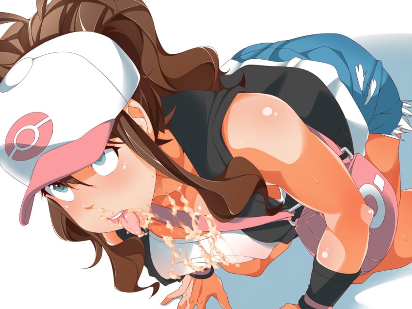 1girls 2015 all_fours aqua_eyes bag bare_shoulders baseball_cap big_breasts black_vest blue_eyes blue_shorts blush breasts brown_hair censored cleavage clothed_female_nude_male collarbone cum cum_in_mouth cum_in_nose cum_on_body cum_on_clothes cum_on_tongue cum_on_upper_body denim denim_shorts dutch_angle erect_nipples facial female female_only from_above handbag hat high_ponytail hilda_(pokemon) human interracial jacket kneeling ko1444 large_breasts looking_up male_pov nintendo open_mouth penis pokemon pokemon_bw ponytail pov shiny shiny_hair shiny_skin shirt short_shorts shorts simple_background sleeveless sleeveless_shirt smile solo standing straight sweat sweatband tank_top teeth textless tied_hair tongue tongue_out vest white_background white_hat white_shirt wristband