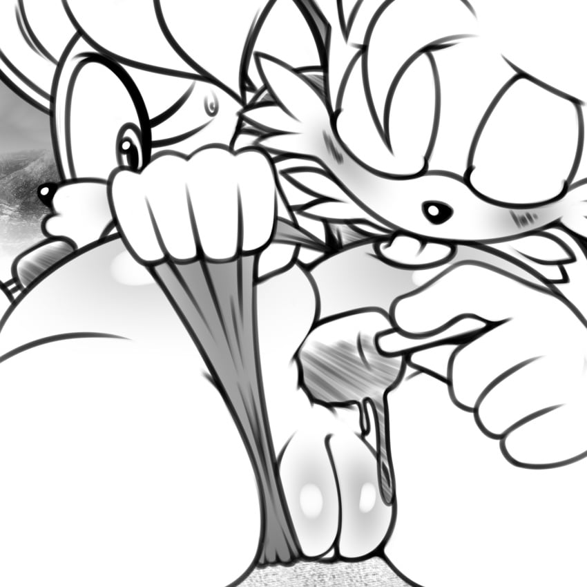 anal anal_sex anthro anus ass bat blush butt_lick canine clitoris closed_eyes duo eyelashes female food fox fur hyoumaru improvised_dildo improvised_sex_toy licking looking_back lying male mammal monochrome on_front penetration popsicle popsicle_in_ass popsicle_insertion pussy rouge_the_bat sex sonic_(series) straight sweat tails tongue tongue_out