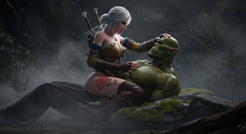 ai_generated ciri cirilla_fiona_elen_riannon riding riding_penis the_witcher_(series) the_witcher_3:_wild_hunt