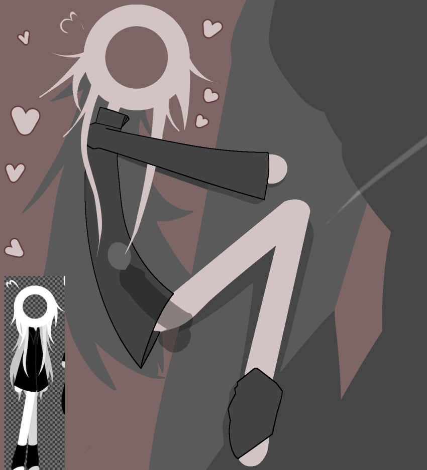 artgirlz black_clothing hair_down highres ibispaint ibispaint_(artwork) ibispaintx oc pose riding riding_penis someone_else's_oc stickgirl stickman teenage_female teenage_girl teenager twitter