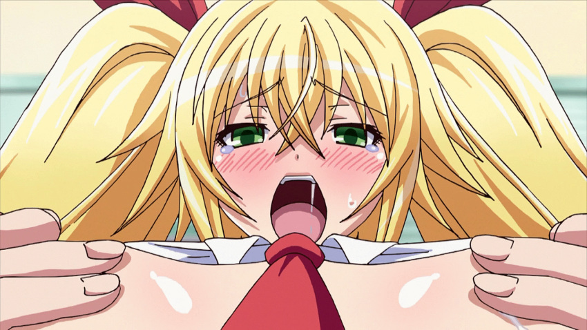 2girls animated areolae blonde_hair blush breast_hold breasts breasts_out closed_eyes drooling erect_nipples exposed_breasts female forced_exposure forced_orgasm green_eyes groping heavy_breathing hizuki_touko hoods_entertainment kagaku_na_yatsura kaneko_hiraku kuze_airi labcoat lactation mature_female milk molestation multiple_girls nipple_squeeze nipple_tweak nipples no_bra open_clothes open_mouth open_shirt orgasm saliva school_uniform screencap small_breasts sweat tears tie twitching unbuttoned unbuttoned_shirt yuri