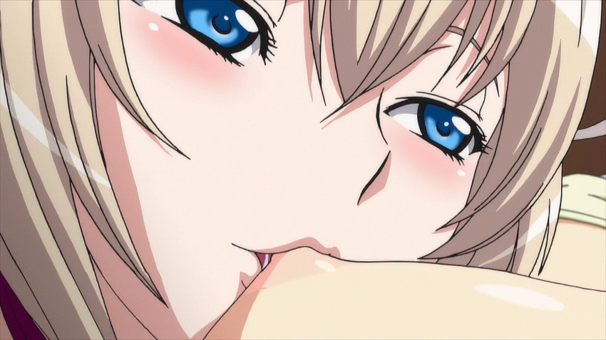 2girls animated animated areolae blonde_hair blue_eyes blush bondage bondage bound breast_feeding breast_sucking breasts ekaterina_kurae hoods_entertainment katsuragi_hana multiple_girls nipples sadism saliva seikon_no_qwaser small_breasts smirk uno_makoto yuri