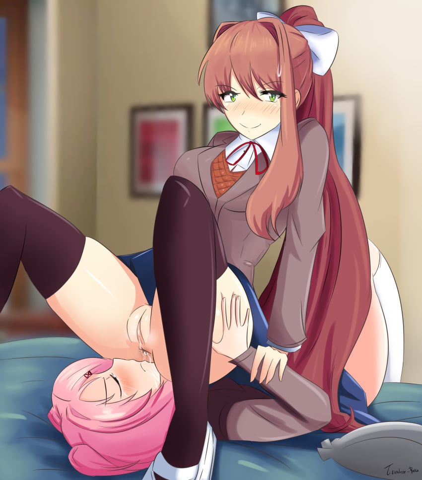 2girls after_rimming anilingus anus ass ass_grab ass_juice ass_lick ass_licking bed bedroom blush brown_hair bullying clothed crying doki_doki_literature_club embarrassed facesitting female female_only female_rapist female_rimming_female femdom forced forced_oral forced_yuri fourth_wall glazinbuns grabbing_hand green_eyes held_down humiliation licking licking_anus licking_ass licking_pussy long_hair looking_at_viewer lying_down lying_on_bed monika_(doki_doki_literature_club) multiple_girls natsuki_(doki_doki_literature_club) no_panties no_underwear nopan oral oral_sex orange_hair pink_eyes pink_hair pleasure_face pussy pussy_juice rape rimming school_uniform schoolgirl shoes smile smirk smooth_skin smug stockings tears thighhighs wrist_grab young younger_female yuri