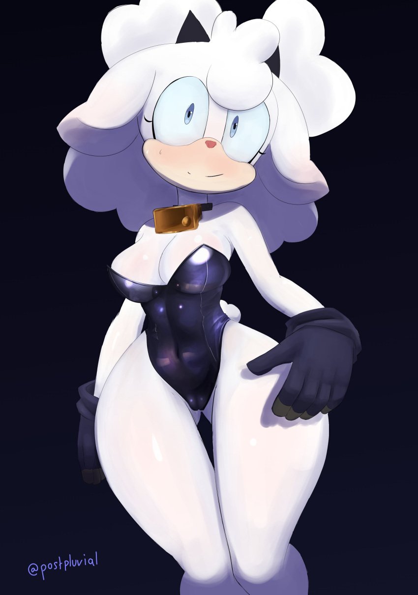 1girls 2d anthro bell bell_collar big_breasts big_hair blue_eyes blue_sclera bovid breasts bunnysuit cameltoe caprine collar cowbell ewe female female_only fluffy fluffy_hair fully_clothed furry furry_only gloves horn idw_comics idw_publishing lanolin_the_sheep leotard looking_at_viewer mobian mobian_(species) mobian_sheep no_bra panties panties_only postpluvial sega sheep sheep_ears sheep_girl sheep_horns skin_tight solo sonic_(series) sonic_the_hedgehog_(comics) sonic_the_hedgehog_(idw) sonic_the_hedgehog_(series) thick_thighs thighs voluptuous white_body white_fur white_hair white_wool wide_hips wool wool_(fur)
