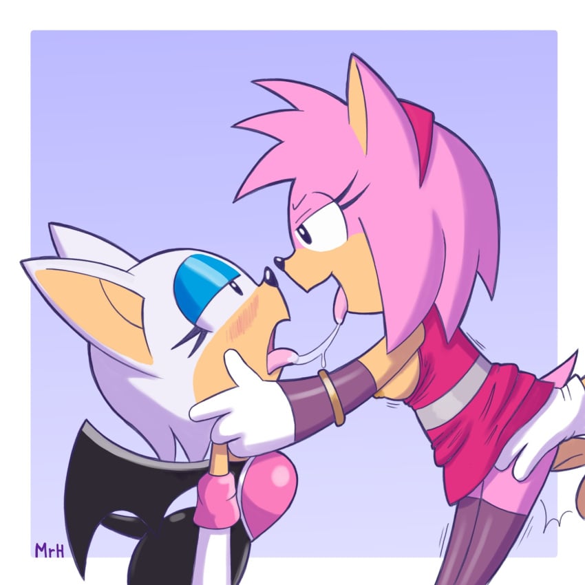 amy_rose amy_rose_(boom) anthro ass balls bat blush bodily_fluids breasts butt clothed clothing colored dress_down duo duo_focus el_senor_erizo erection eulipotyphlan exposed_breasts eye_contact faceless_character faceless_male female female/female female_kissing female_penetrated from_behind_position furry furry_only genitals gloves group hair hand_on_face handwear hedgehog hi_res humanoid_genitalia humanoid_penis kissing looking_at_another makeup male male/female male_penetrating male_penetrating_female mammal membrane_(anatomy) membranous_wings nipples open_mouth penetration penis pink_body rouge_the_bat saliva saliva_string sega sex shorter_female simple_background size_difference smile sonic_(series) sonic_boom taller_female textless tongue tongue_out trio wings yuri