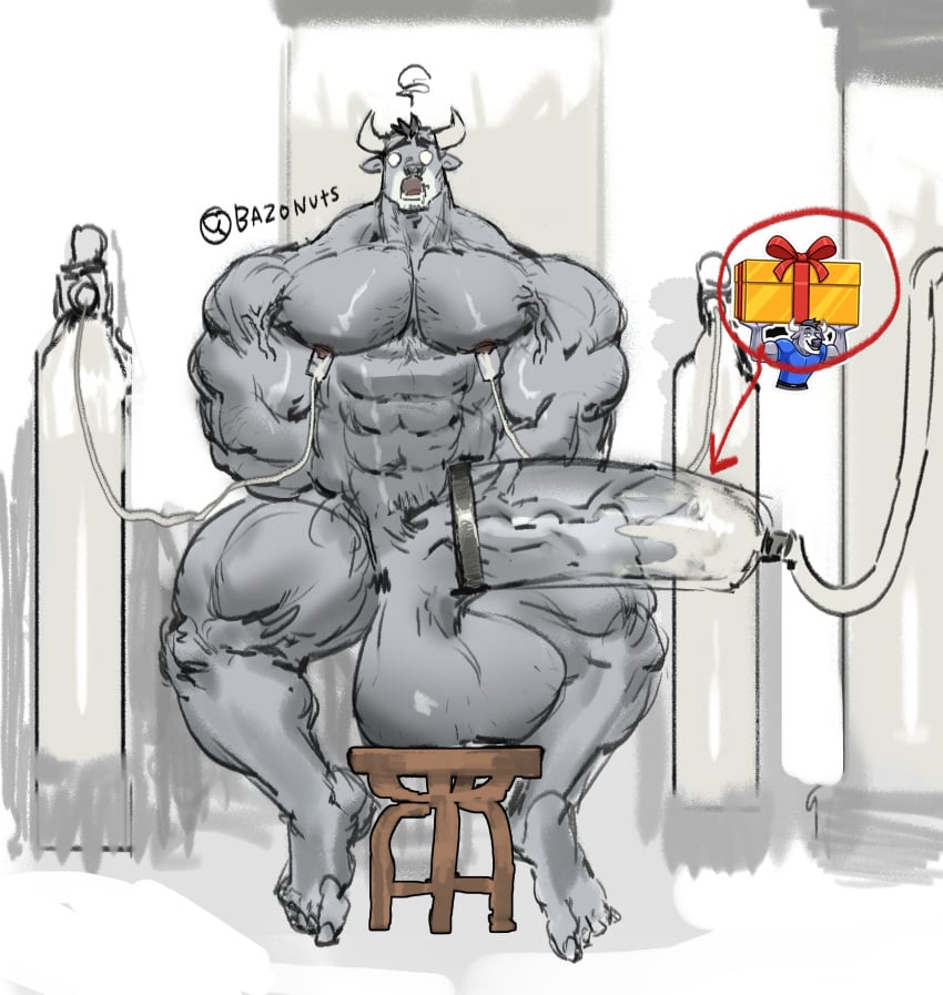 balls bara bazonuts big_balls big_breasts big_penis body_hair bull cum furry huge_cock male malesub milking milking_breasts milking_cum milking_machine muscles penis penis_milking penis_milking_machine penis_pump shocked shocked_expression submissive_male veiny_penis vk vk_duke vkontakte vkontakte_duke