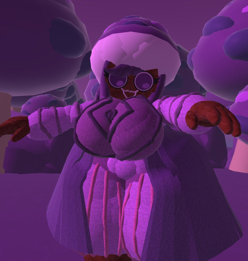 1girls 3d big_ass big_breasts big_butt black_skin breasts bubble_ass bubble_butt cookie cookie_run cookie_run_kingdom female female_only huge_ass huge_breasts huge_butt mushroom poison_mushroom_cookie purple_eyes purple_hair purple_hat purple_pants purple_shirt purple_shoes rec_room thick_ass thick_thighs weirdmaker43