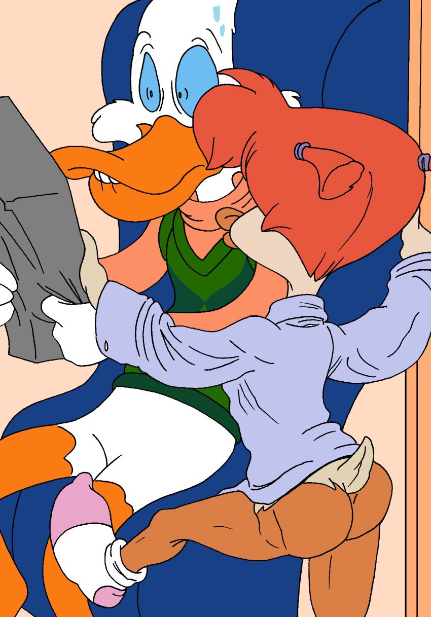 anthro ass avian dad daddy darkwing_duck daughter derracias35 disney drake_mallard father father_and_daughter female furry gosalyn_mallard incest