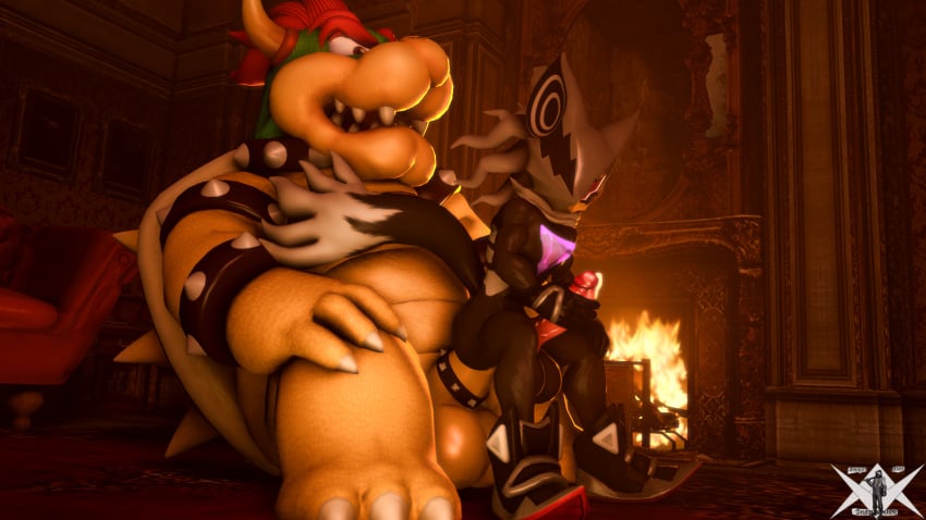 2boys 3d anal anthro ass bara bowser canine cock_ring crossover cum digital_media_(artwork) fireplace furry gay indoors infinite_(sonic) interspecies jackal knightashshadowborne knightsfm male male_only mammal mario_(series) multiple_boys nintendo penis riding scalie sex signature sitting sonic_(series) source_filmmaker testicles text video_games watermark wide_hips yaoi