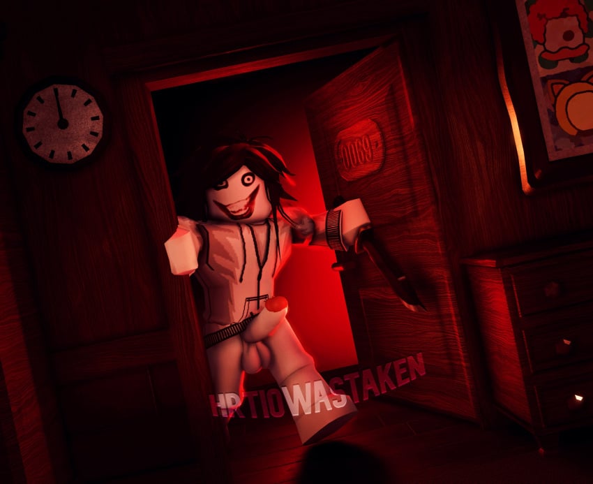 3d bottomless doors_(roblox) hrtiowastaken jeff_the_killer jeff_the_killer_(doors) knife penis roblox roblox_background roblox_game robloxian tagme watermark