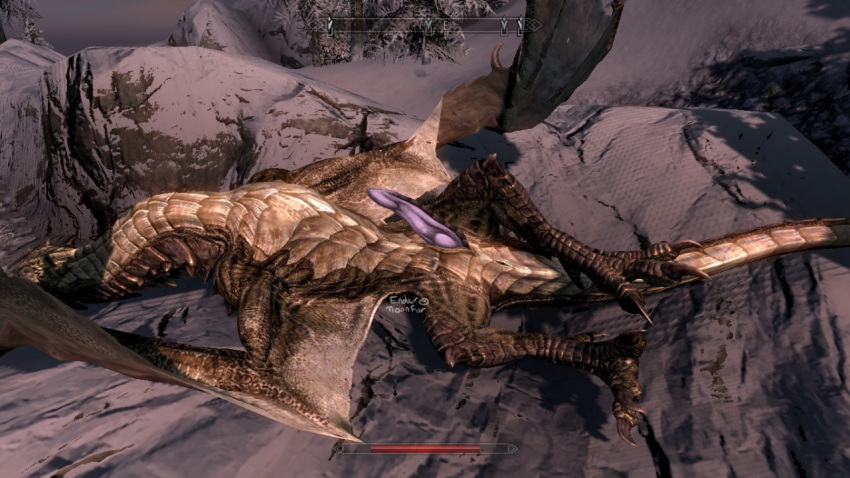 3d anus claws dragon edit endermoonfur erection male male_only penis scalie screencap screenshot_edit skyrim solo the_elder_scrolls video_games wyvern