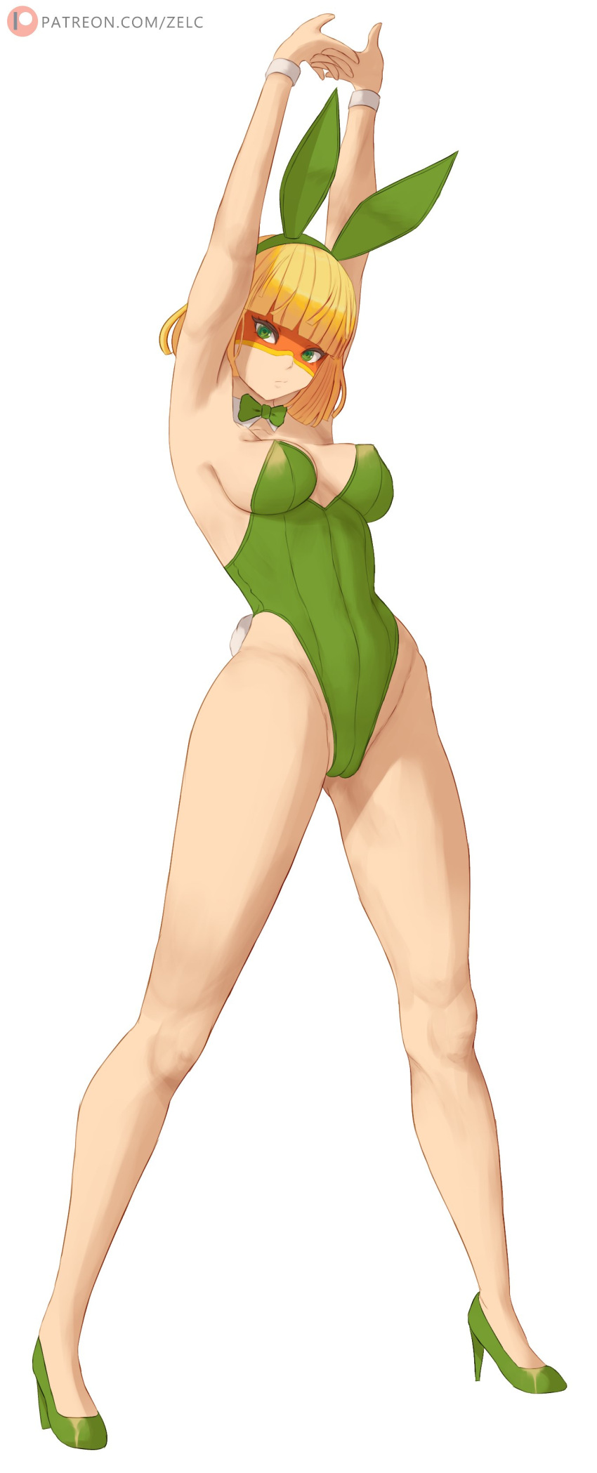 arms_(game) breasts female female_only min_min_(arms) nintendo short_hair solo white_background zelc-face