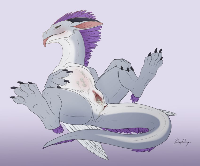 2018 anus blush claws cum cum_inside dragon female feral herpydragon lying nude on_back paws pinup pose pussy scalie solo spread_legs spreading tongue wings