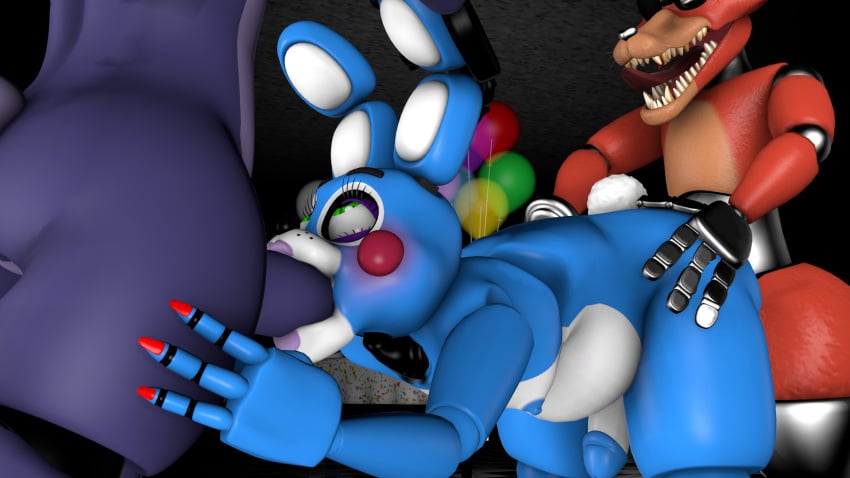 3boys anthro anthro_on_anthro anthro_penetrated anthro_penetrating anthro_penetrating_anthro bonnie_(fnaf) femboy five_nights_at_freddy's five_nights_at_freddy's_2 fnaf foxy foxy_(fnaf) furry gay gay_anal gay_blowjob gay_sex interspecies male male/male male_only male_penetrated male_penetrating male_penetrating_male predator/prey rabbit scottgames sfmjake33 spitroast tagme threesome toy_bonnie_(fnaf) withered_bonnie withered_foxy