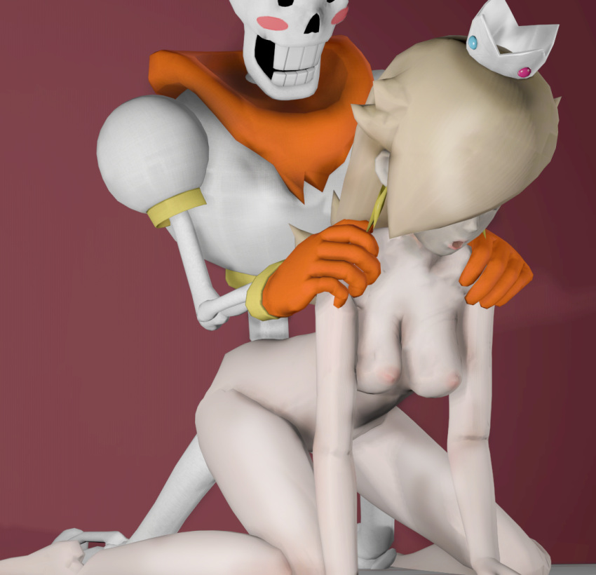 1boy 1boy1girl 1girls 3d 3d_(artwork) 3d_model animated_skeleton blonde_hair_female blush blush_stickers bottomless bottomless_male breasts crossover crown duo eastern_and_western_character female female_human female_penetrated gloves hands_on_another's_shoulders human human_penetrated interspecies long_hair long_hair_female male male/female male_penetrating male_penetrating_female mario_(series) nude nude_female papyrus papyrus_(undertale) partially_clothed partially_clothed_male penetration princess_rosalina sex sfm skeleton source_filmmaker straight super_mario_galaxy undead undertale undertale_(series) vaginal_penetration weird_crossover