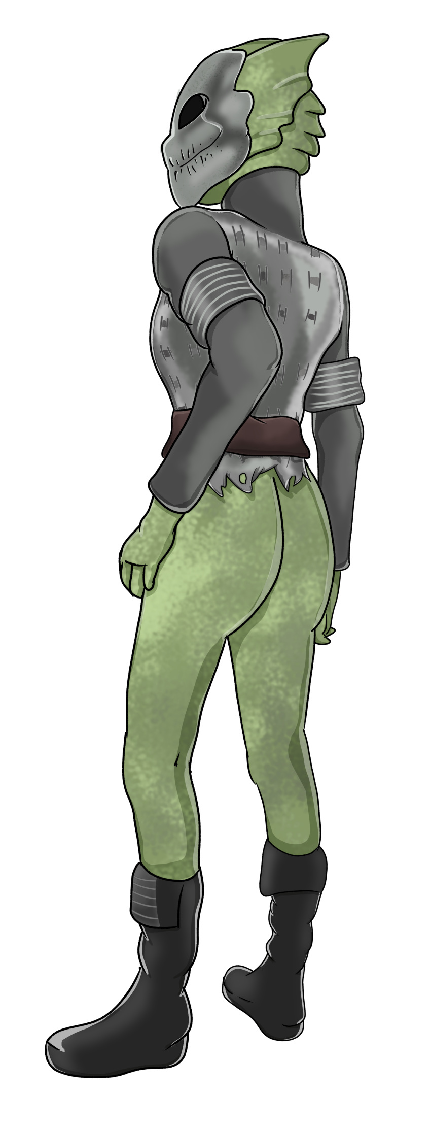 alien ass doctor_who female green_skin monster_girl plaguetyranno reptile reptilian scales silurian