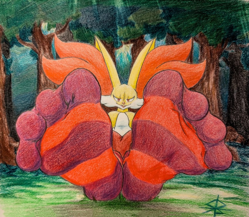 4_toes anthro barefoot clothing colored_pencil_(artwork) delphox feet female foot_fetish foot_focus footwear furry generation_6_pokemon graphite_(artwork) grass hi_res humanoid_feet legwear light mixed_media nintendo orange_clothing orange_footwear orange_legwear orange_socks orange_stockings orange_thigh_highs orange_thigh_socks pattern_clothing pattern_footwear pattern_legwear pattern_socks pattern_stockings pattern_thigh_highs pattern_thigh_socks plant plantigrade pokemon pokemon_(species) red_clothing red_eyes red_footwear red_legwear red_socks red_stockings red_thigh_highs red_thigh_socks signified-blue sock_fetish socks soles solo stockings striped_clothing striped_footwear striped_legwear striped_socks striped_stockings striped_thigh_highs striped_thigh_socks stripes sunlight thigh_highs thigh_socks toes traditional_media_(artwork) tree