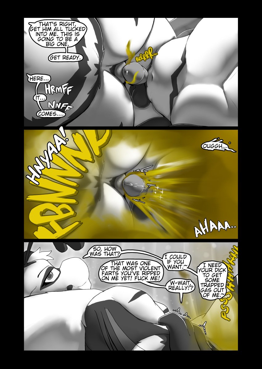 2_fingers absurd_res antennae_(anatomy) anthro anus arthropod bee black_and_white bodily_fluids comic dialogue dominant dominant_female dripping duo english_text fart fart_cloud fart_fetish farting_female farting_on_another farting_on_dick farting_on_male farting_on_penis female female_farting fingers first_person_view foreplay genital_fluids genitals heather_(soomir) hectar_(soomir) hi_res hymenopteran insects larger_female male male/female moan monochrome nude nude_anthro nude_female nude_male penis precum precum_drip presenting presenting_anus size_difference soomir speech_bubble stinger stinger_tail tail tall_female text wings