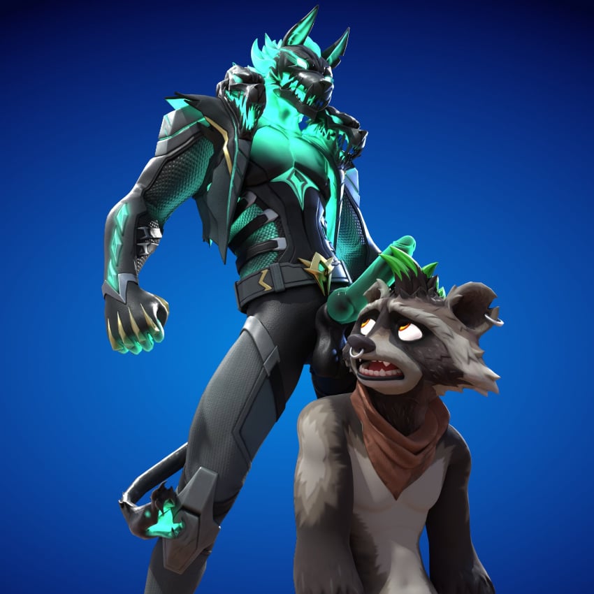 3_heads anthro anthro_only canid canid_demon canine cerberus cerberus_(fortnite) degenerate demon duo epic_games european_mythology fortnite fortnite:_battle_royale gay genitals greek_mythology green_knot green_penis hellhound hi_res knot male male/male mammal mohawk multi_head mythological_canine mythological_creature mythology penis piercing procyonid raccoon rufus_(fortnite) vyrtek