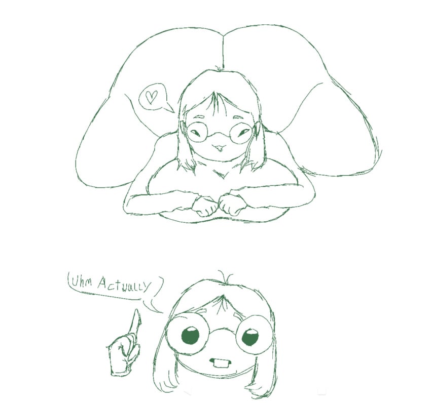 coryhen_(artist) doughy_ass glasses head_down_ass_up nerd nerd_emoji nerdy_female thick_ass thick_thighs