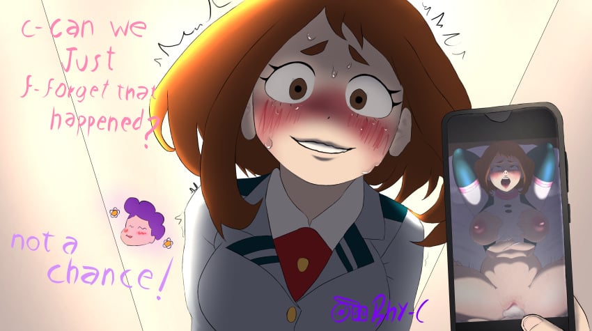 1boy 1girls 2d 2d_(artwork) 2d_artwork ahe_gao anime blush blushing_at_viewer boku_no_hero_academia breasts breasts_out brown_eyes brown_hair conversation crying crying_with_eyes_open cum cum_in_pussy cum_inside digital_art digital_drawing_(artwork) digital_media digital_media_(artwork) embarrassed hero_outfit_(mha) heroine holding_object holding_phone juxtaposition looking_at_viewer looking_down mineta_minoru minoru_mineta my_hero_academia nervous nervous_expression nervous_face nervous_female nervous_smile nervous_sweat nipples nude_female ochako_uraraka ochako_uraraka_(hero_outfit) on_bed penis phone phone_screen photo_comparison picture png rhy-c ripped_clothing school school_uniform schoolgirl schoolgirl_uniform self_upload sex sex_on_bed short_hair sticking_out_tongue text tits_out torn_bodysuit torn_clothes torn_clothing trembling uncensored uraraka_ochako uraraka_ochako_(hero_outfit) watermark