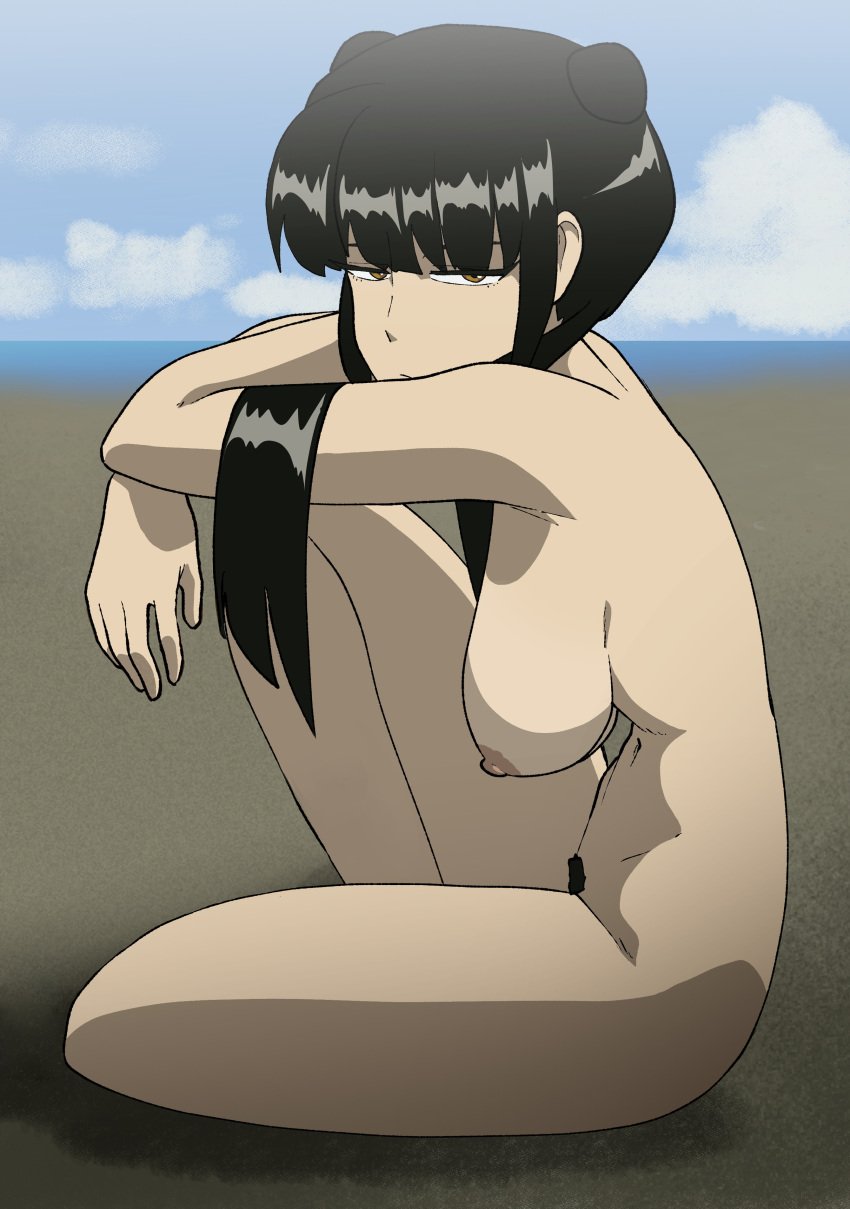 ... 1girls avatar_legends avatar_the_last_airbender beach coolerinker double_bun female female_focus female_only fire_nation goth goth_girl gothic hairbun inkershike mai_(avatar) naked nickelodeon nonbender nude nudist solo solo_female solo_focus