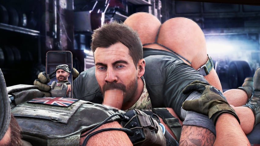 2boys 3d alex_keller bara bara_ass big_ass big_ass_(male) big_butt blowjob blue_eyes brown_hair bubble_ass bubble_butt call_of_duty call_of_duty_modern_warfare_2_(2022) captain_price censored censored_ass censored_penis dat_ass dat_butt domredsins dumptruck_ass dumptruck_butt facial_hair fat_ass fat_butt fellatio gay huge_ass huge_butt john_price large_ass large_butt massive_ass massive_butt military muscle_ass muscle_butt muscular_ass muscular_butt muscular_male oral peace_sign phone phone_screen plump_ass plump_butt round_ass round_butt selfie tattooed_arm tattooed_male thong yaoi