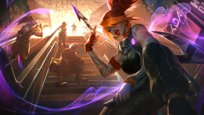 akali_jhomen_tethi alternate_breast_size alternate_color chains edit ekko eyeshadow jewelry large_breasts league_of_legends lipstick muscular muscular_female official_artwork_edit orange_eyeshadow orange_hair orange_lipstick qiyana_yunalai riot_games senna_(league_of_legends) sneer sutton184_edits tattoo tattoos thick_lips third-party_edit toned toned_female true_damage_akali true_damage_ekko true_damage_qiyana true_damage_senna true_damage_series true_damage_yasuo yasuo