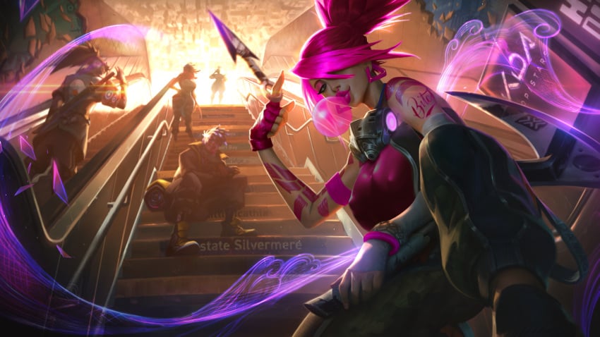 akali akali_jhomen_tethi alternate_breast_size alternate_color bimbo blowing_bubblegum bubble_gum edit ekko eyeshadow huge_breasts jewelry large_breasts league_of_legends official_artwork_edit pink_eyeshadow pink_hair pink_lipstick qiyana_yunalai riot_games senna_(league_of_legends) sneer sutton184_edits tattoo tattoos thick_lips third-party_edit toned toned_female true_damage_akali true_damage_ekko true_damage_qiyana true_damage_senna true_damage_series true_damage_yasuo yasuo