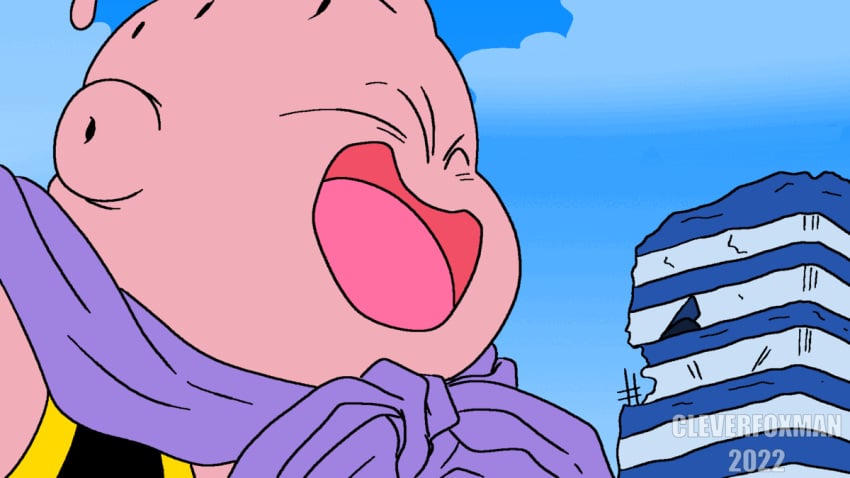 animated body_invasion breast_expansion bursting cleverfoxman dragon_ball forced_vore inflation majin_buu popping stuffing tagme unwilling_pred unwilling_vore vore