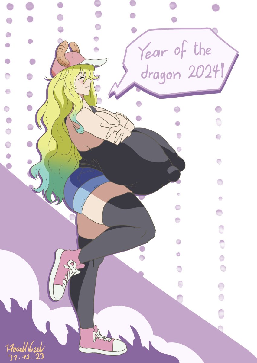 big_breasts breasts dragon_maid giant_breasts hazelnazel huge_breasts large_breasts lucoa lucoa_(maidragon) massive_breasts miss_kobayashi's_dragon_maid quetzalcoatl_(dragon_maid) tagme