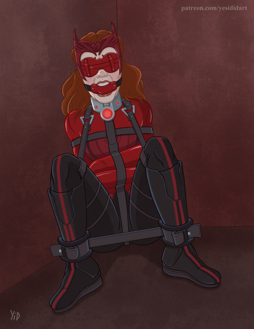 avengers blindfold blindfolded bondage bound collar female female_only femsub gag gagged marvel marvel_comics metal_collar mutant_(marvel) restrained scarlet_witch straitjacket wanda_maximoff x-men yes_i_did