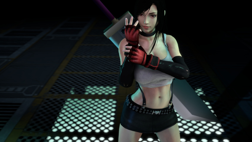 3d bayernsfm beltskirt black_skirt female female_only final_fantasy final_fantasy_vii model ripped solo source_filmmaker suspenders tifa_lockhart