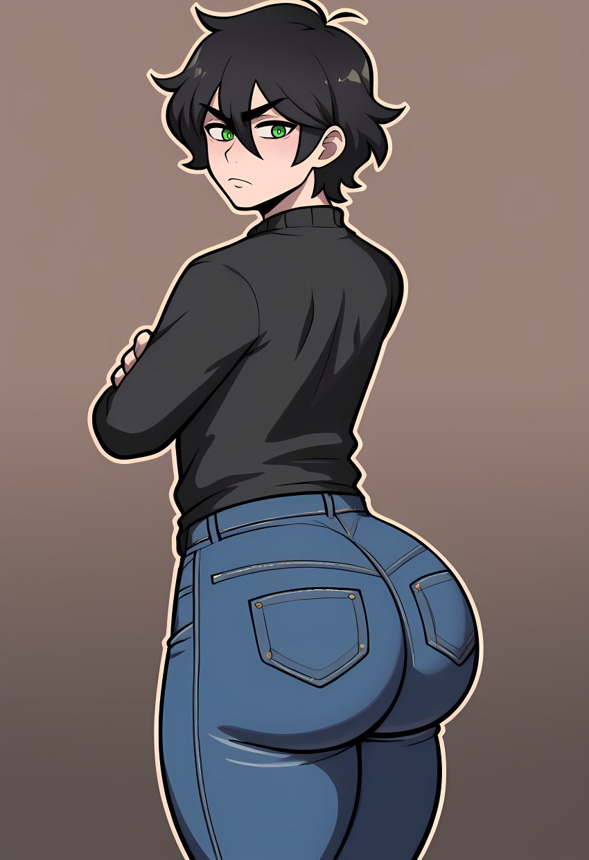 1boy 1femboy 1male 2d absurd_res absurd_resolution absurdres adolescent ai_assisted ai_generated andrew_graves angry angry_expression angry_eyebrows angry_eyes angry_face arms_crossed ass ass_cheeks ass_crack ass_showing back_pockets big_ass big_ass_(male) big_ass_cheeks big_booty big_butt big_butt_(male) big_butt_cheeks big_buttocks big_thighs black_hair black_hair_bottom black_hair_male black_panties black_shirt black_sweater black_thong black_thong_panties black_top black_topwear blush blush_lines blushing_butt blushing_femboy blushing_lines blushing_male booty booty_butt_cheeks bubble_ass bubble_booty bubble_butt bubble_butt_(male) butt_blush butt_cheeks butt_crack butt_crack_outline butt_pockets caked_up cartoon cartoon_style cartoony cheeked_up crossed_arms curvaceous curvaceous_body curvaceous_figure curvaceous_hips curvaceous_male curvaceous_teen curvaceous_thighs curves curvy curvy_ass curvy_body curvy_butt curvy_femboy curvy_figure curvy_hips curvy_male curvy_thighs dumptruck_ass dumptruck_butt fat_ass fat_ass_cheeks fat_ass_femboy fat_ass_teen fat_booty fat_butt fat_butt_femboy femboy femboy_ass femboysub gay gay_ass gay_boy gay_male green_eyes green_eyes_male hair_between_eyes hi_res high_res high_resolution homo homosexual homosexual_male huge_ass_(male) huge_asscheeks huge_thighs human human_only jeans kovasfox large_ass large_butt large_thighs light-skin light-skinned light-skinned_femboy light-skinned_male light_skin light_skin_male light_skinned light_skinned_male looking_at_viewer looking_back_at_viewer male male_only pale-skinned pale-skinned_femboy pale-skinned_male pale_skin pale_skinned pale_skinned_male pockets presenting_ass presenting_butt presenting_hindquarters scowl scowling scowling_at_viewer shirt short_hair short_hair_male show_off showing_ass showing_butt showing_off showing_off_ass showing_off_butt simple_background slut slutty slutty_boy slutty_teenager solo solo_femboy solo_male stable_diffusion sweater tease teasing teasing_viewer teasing_with_butt teen teen_boy teenage teenage_boy teenager the_coffin_of_andy_and_leyley thicc thicc_thighs thick_ass thick_butt thick_thighs thick_thighs_save_lives three-quarter_view three_quarter_view tight_bottomwear tight_clothes tight_clothing tight_fit tight_jeans tight_pants topwear voluptuous voluptuous_femboy voluptuous_male voluptuous_teen white-skinned_femboy white-skinned_male white_body white_skin white_skinned white_skinned_male wide_hipped_male wide_hips yaoi young young_boy young_male younger younger_male