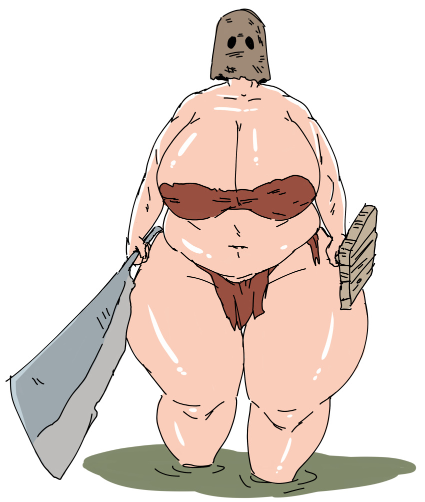 1girls bbw belly big_breasts big_thighs breasts chubby chubby_female curvy curvy_thighs dark_souls fromsoftware huge_thighs loincloth maneater_mildred mask nightmare_waifu overlordzeon plump shield sword torn_clothes voluptuous wide_hips