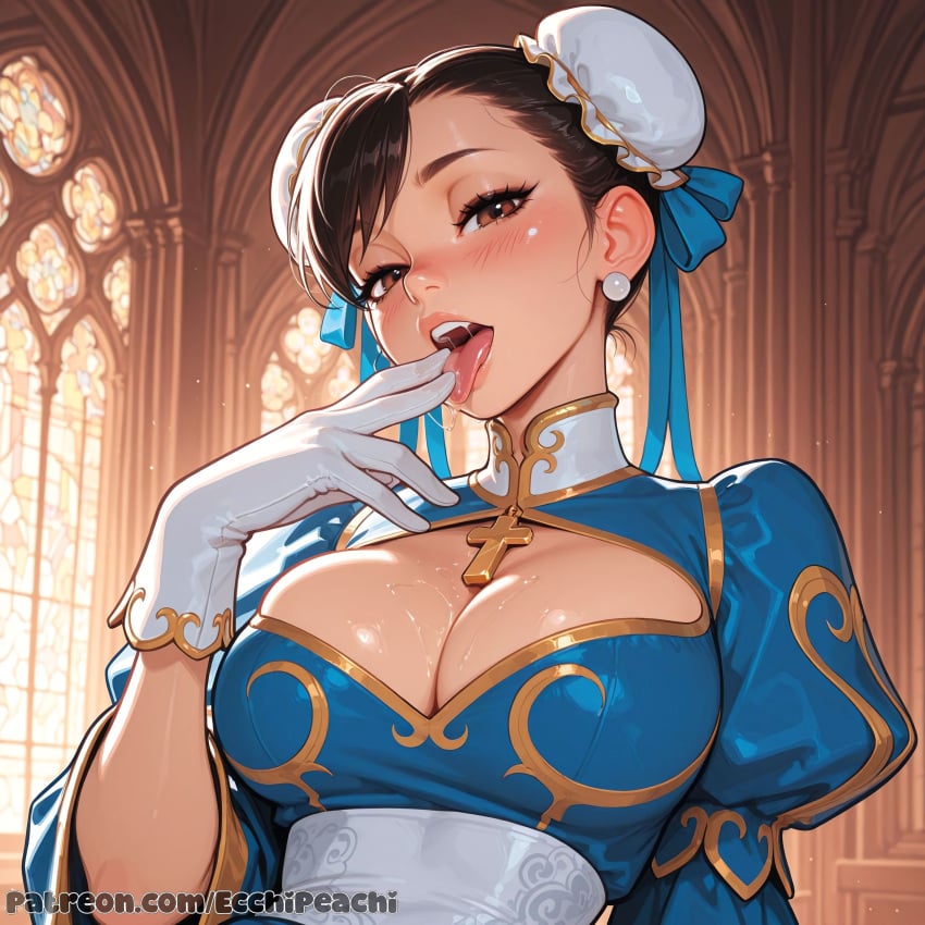 1girl 1girls ai_generated bangs black_hair blush boobs breasts breasts, brown_eyes brown_hair bun_cover camel_toe cameltoe chun-li chun-li_(fortnite) chun-li_(street_fighter_6) chun_li cleavage clothed clothed_female curvy double_bun ecchipeachi female female_focus female_only focus fortnite fortnite:_battle_royale fringe fully_clothed large_breasts nipples nipples_covered nipples_visible_through_clothing pussy sfw solo solo_female solo_focus street_fighter street_fighter_6 street_fighter_v sweat teeth tight_clothes tight_clothing uncensored