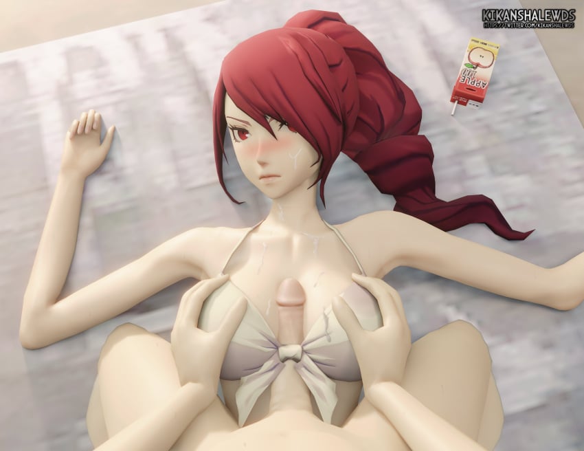 3d kikanshalewds mitsuru_kirijo paizuri persona persona_3 red_hair straight tagme titfuck titjob