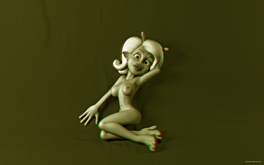 1girls 3d alien alien_girl artist_name bare_shoulders barefoot beauty_mark big_breasts busty curvy detailed_background erect_nipple erect_nipples eyelashes female female_only front_view hourglass_figure humanoid kondaspeter lipstick looking_at_viewer lying makeup marilyn_(planet_51) mole naked nude planet_51 pose posing shadow shiny shiny_skin solo thick_lips voluptuous white_hair