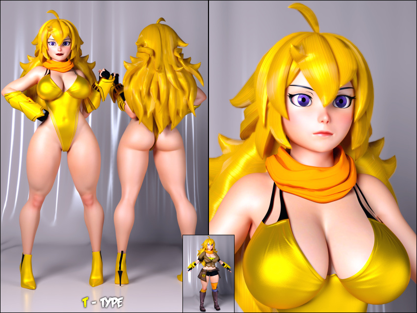 1girls 3d ass big_ass big_breasts breasts bust busty chest curvaceous curvy curvy_figure female female_focus high_heels hips hourglass_figure huge_ass huge_breasts human large_ass large_breasts legs light-skinned_female light_skin mature mature_female rooster_teeth rwby slim_waist thick thick_hips thick_legs thick_thighs thighs urqqurqq voluptuous waist wide_hips yang_xiao_long