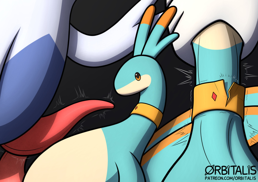 big_penis black_background collar comic deep_throat duo elphidran erection generation_2_pokemon genitals hand_on_head hi_res legendary_pokemon lugia male male/male meme nintendo oral oral_penetration pal_(species) palworld penetration penis pocketpair pokemon pokemon_(species) simple_background tapering_penis text throbbing until_it_snaps url