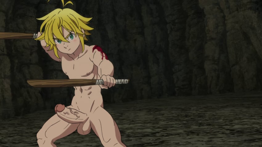 dhlinez dickhead_edits dickheadz334 edit male male_only meliodas nanatsu_no_taizai penis screencap screenshot screenshot_edit solo