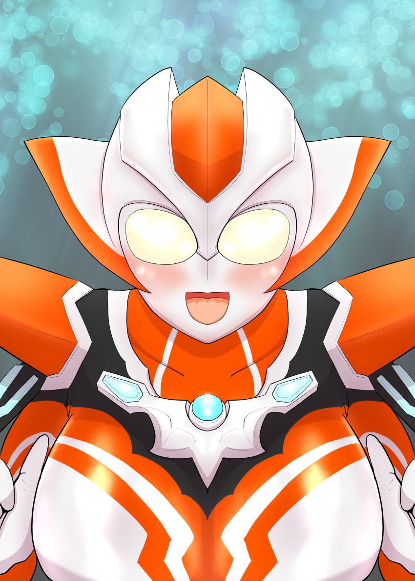 alien alien_girl alien_humanoid bright_colors creople grigio_gets_raped large_breasts minato_asahi_(grigio) pupilless_eyes ubikitas ultraman_(franchise) ultraman_r/b ultrawoman_grigio