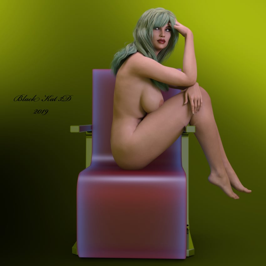 3d black-kat-3d-studio breasts chair female naked solo tagme