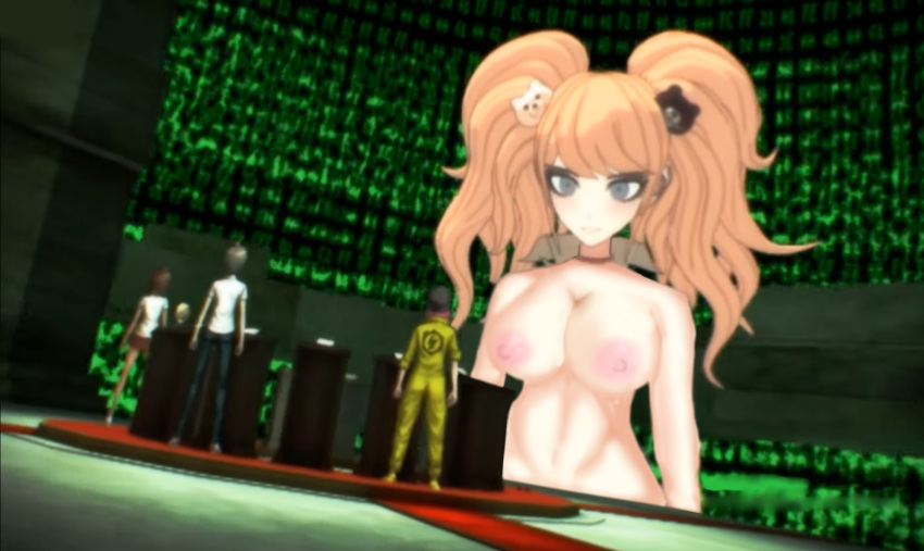 big_breasts blonde_hair danganronpa danganronpa_2:_goodbye_despair edited fuyuhiko_kuzuryuu giant hinata_hajime junko_enoshima kazuichi_souda nude nude_female owari_akane shianfdc