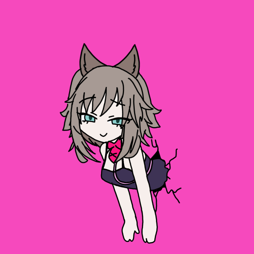 blue_eyes brown_hair bunny_suit catgirl clothes_on gacha gacha_heat gacha_life_2 rabbit_hole_(vocaloid) short_hair