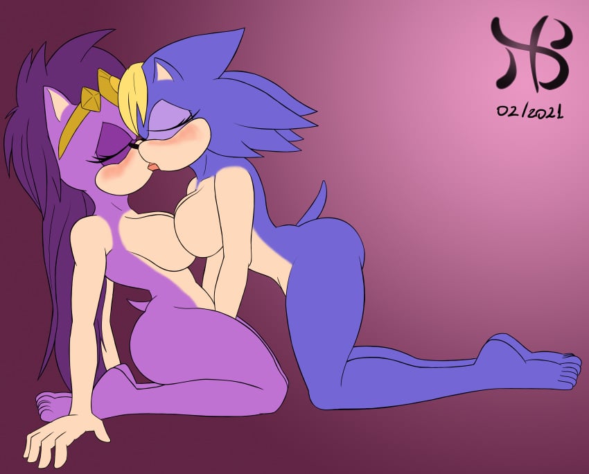 bernadette_hedgehog furry hiastobasement_(artist) queen_aleena sonic_(series) yuri